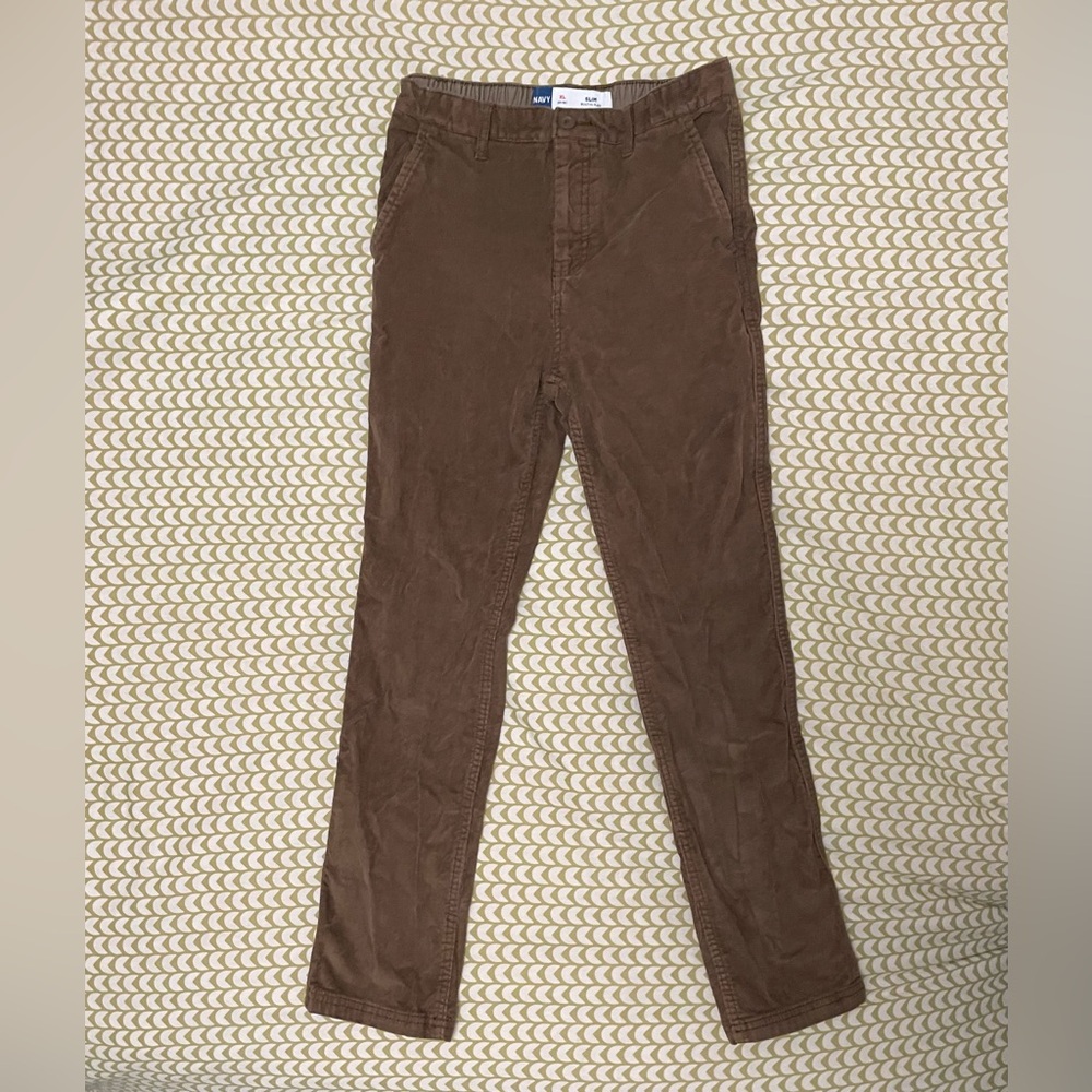 GUC Old Navy brown kids cords - boys XL 14-16 slim